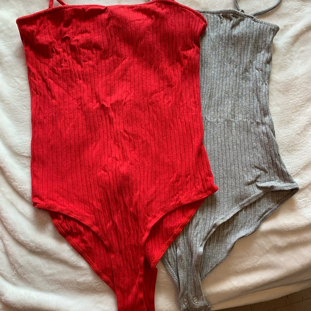 Heart & Hip Spaghetti Strap Onesie Size Large Ribbed